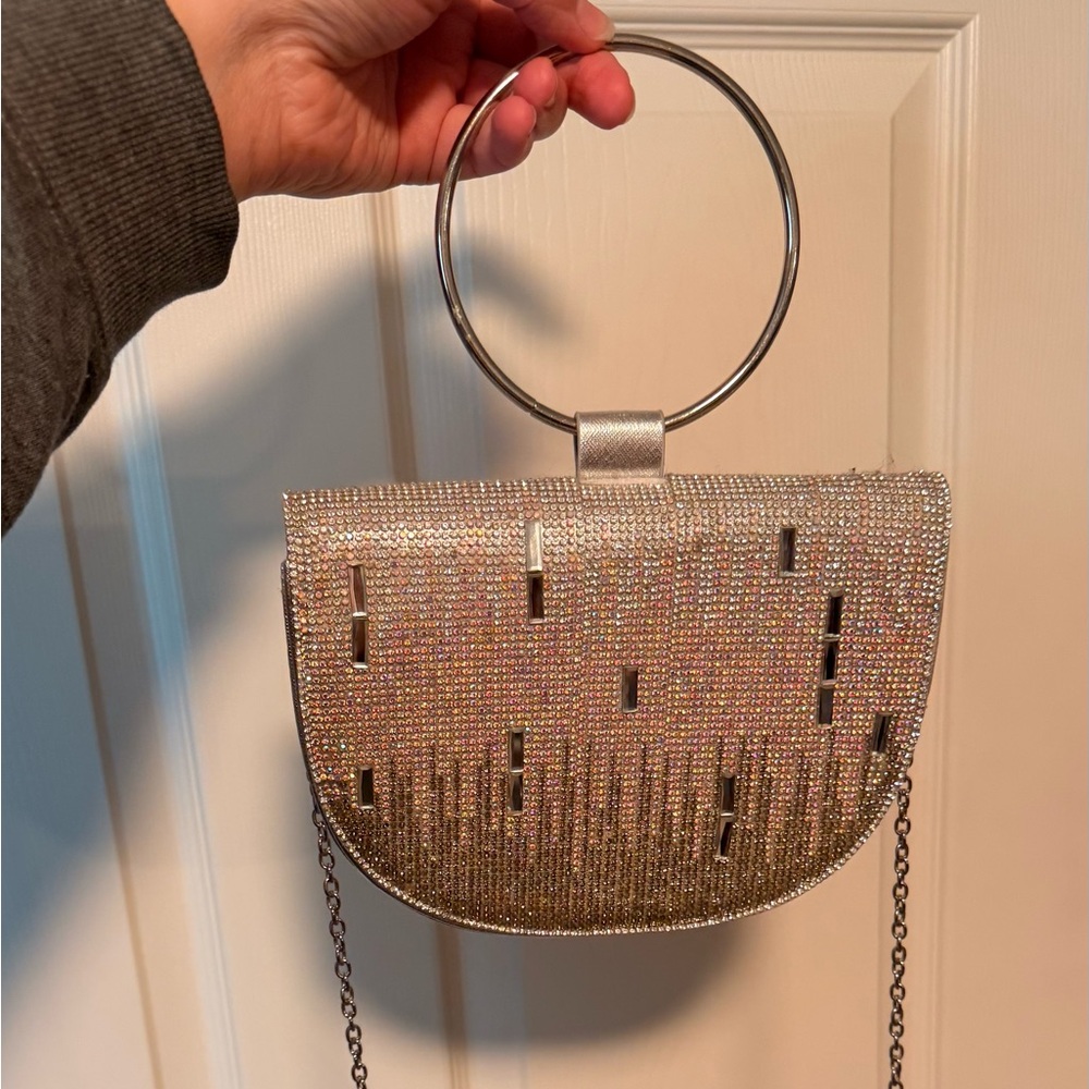 Elegant Silver Evening Clutch